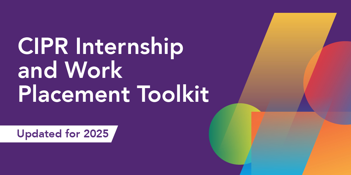 A social asset promoting the CIPR’s Internship and Work placement Toolkit